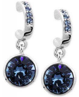 Givenchy Earrings, Silver Tone Swarovski Denim Blue Crystal Drop Earrings   Fashion Jewelry   Jewelry & Watches