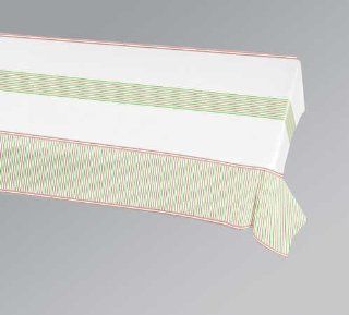 Deco Better than Linen Banquet Tablecloth. 50" x 108" Pink/Green  
