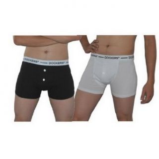 2 PAIRS of Mens Dockers Athletic Stretch Cotton Boxer Trunk Briefs (Size XL) at  Mens Clothing store