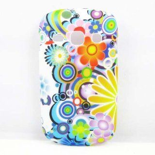 New Art Style Colorful Flowers Hard Rubber Case Cover Skin For Samsung Galaxy Fame S6812 /S6810: Cell Phones & Accessories
