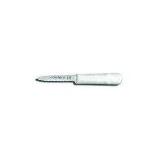 Sani Safe S104SC 3 1/4" White Scalloped Paring Knife with Polypropylene Handle: Industrial & Scientific