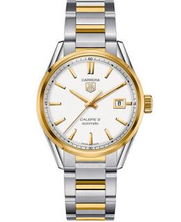 TAG Heuer Mens Swiss Automatic Carrera Calibre 5 Two Tone Stainless Steel Bracelet Watch 39mm WAR215B.BD0783   Watches   Jewelry & Watches