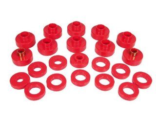 Prothane 1 102 Red Body Mount Bushing Kit for CJ5, CJ7, CJ8, YJ and TJ   22 Piece: Automotive