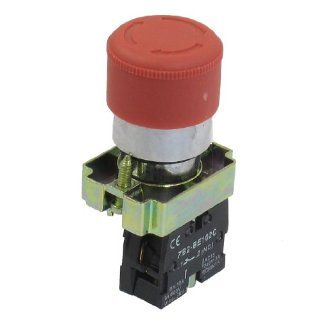 22mm 1 NC N/C Red Sign Emergency Stop Push Button Switch 600V 10A ZB2 BE102C: Home Improvement