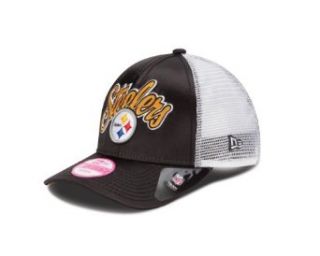 NFL Pittsburgh Steelers Scripty Satin Trucker Women's Adjustable Hat : Sports Related Collectibles : Clothing