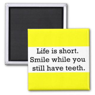 LIFE FUNNY SAYINGS SHORT SMILE WHILE YOU STILL MAGNETS