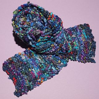 knitted silk scarf by joanne eddon (hand painted silk)
