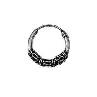 So Chic Jewels   Sterling Silver 14 mm Celtic Knot Creole Hoop Earrings: Jewelry