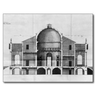 Cross section of the Villa Rotonda near Post Cards