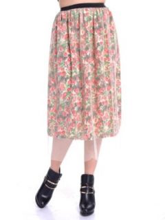 Anna Kaci S/M Fit Multicoloured Sheathed In Lightness Mini Rose Print Skirt at  Womens Clothing store