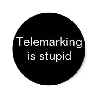 Telemarking is stupid small stickers