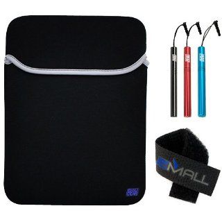 BIRUGEAR Black 10 inch Neoprene Sleeve Carrying Case plus 3 Colors Stylus for HP Pro Tablet 610 G1 / ElitePad 1000 G2 / ProPad 600 G1 ; Lenovo A10 70 Tablet: Computers & Accessories
