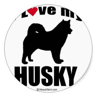 "DOG BREED"   HUSKY   "I LOVE MY HUSKY" STICKERS