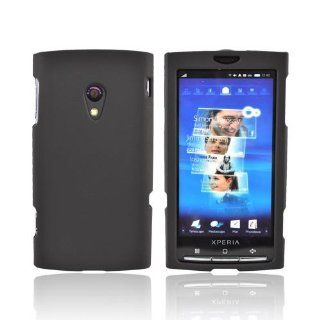 Premium Crystal Rubber Case for Sony Ericsson X10 Xperia / Black: Cell Phones & Accessories