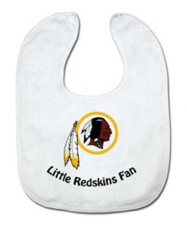 NFL Washington Redskins White Snap Bib with Team Logo  Infant And Toddler Sports Fan Apparel  Clothing