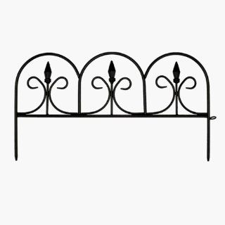 Emsco 2083DS Small Victorian Fence   Black : Outdoor Decorative Fences : Patio, Lawn & Garden