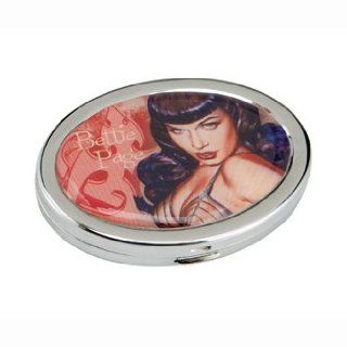 Betty BETTIE PAGE COMPACT purse make up MIRROR : Personal Makeup Mirrors : Beauty
