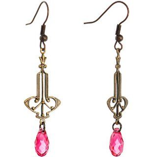 Handcrafted Art Nouveau Dangle Earrings MADE WITH SWAROVSKI ELEMENTS: Body Candy: Jewelry