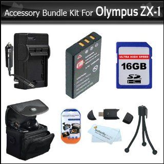 16GB Accessories Bundle kit For Olympus XZ 1 SZ 10 SZ 20 SZ 30MR SP 800 SP 810UZ SZ 11 Camera Includes 16GB High Speed SD Memory Card + Extended (1000maH) Replacement LI 50B Battery + Ac/ Dc Charger + Case + Screen Protectors + USB 2.0 SD Reader +More : Ca
