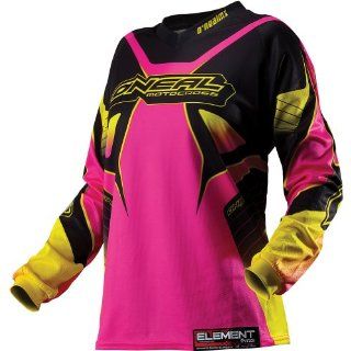 O'Neal Racing Element Racewear Women's Motocross/Off Road/Dirt Bike Motorcycle Jersey   Black/Pink / Small: Automotive