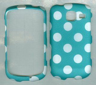 Samsung Freeform 4 SCH R390 R390X R390C (US Cellular) Comment 2 Case Cover Phone Snap on Accessory Cases Protector Faceplates CAMO LIGHT BLUE WHITE POLKA DOT: Cell Phones & Accessories