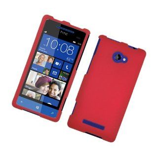 Faceplate Hard Plastic Protector Snap On Cover Case HTC Windows Phone 8X Zenith 6990, Red Texture: Cell Phones & Accessories
