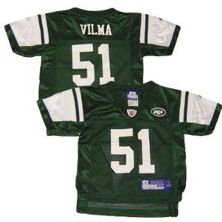 NFL New Jork Jets JONATHAN VILMA #51 Kids Jersey   Green   Medium : Sports Fan Apparel : Sports & Outdoors