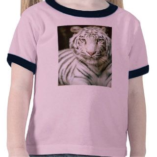 White Tiger Kid's Retro Ringer T Shirts