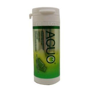 Lotte Acuo Dental Health Chewing Gum Green Mint Flavor Sugar Free 27 G X 3 Bottles : Grocery & Gourmet Food