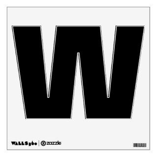 Black Letter W Wall Decor