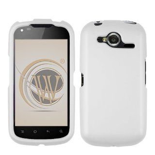 White Rubberized Hard Case Cover for AT and T Pantech Burst P9070: Cell Phones & Accessories