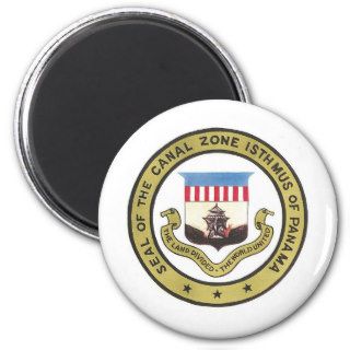SEAL OF THE PANAMA CANAL ZONE FRIDGE MAGNETS