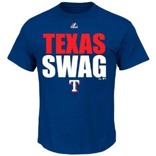 Texas Ranger shirt : Majestic Texas Rangers Swag T Shirt   Royal Blue : Sports & Outdoors