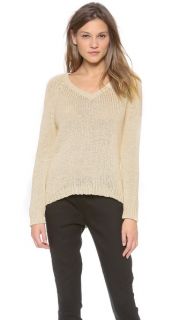 360 SWEATER Stacia 3/4 Sleeve V Neck Sweater