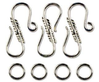 Cousin Jewelry Basics S Hook, Bright Silver, 4 Piece