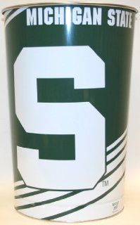 Michigan State Spartans   MSU   Official NCAA Licensed Wincraft Wastebasket / Trash Can  Sports Fan Office Waste Bins  Sports & Outdoors