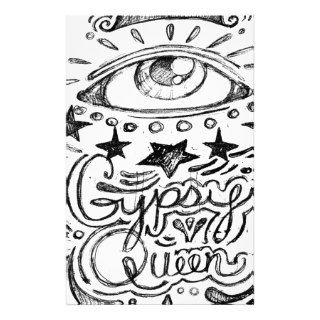 Gypsy Queen Sketch Custom Stationery