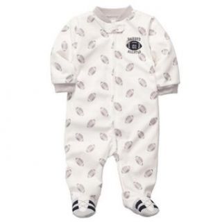 Carter's Baby boys Football Daddy's Allstar Fleece Footed Pajama: Clothing