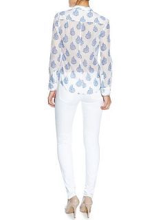 Nougat London Paisley embroidered shirt White