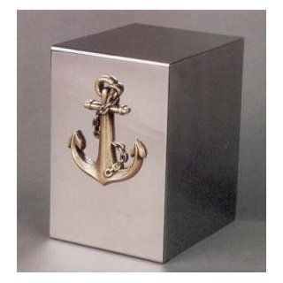 Bronze Nautical Polished Stainless Steel Cremation Urn Home & Kitchen