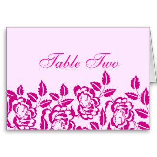 Modern Elegance Pink Rose Wedding Seating Card