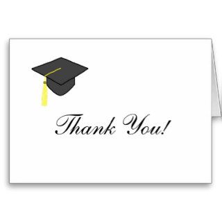 Graduation Cap Thank You Note Card