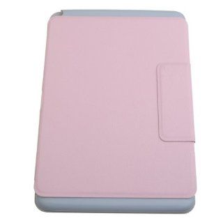 Pink Faux Leather Skin Stand Folio Case Cover for Samsung Galaxy Note 10.1 N8000: Computers & Accessories