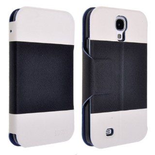 NEEWER Three Color Faux Leather Wallet Flip Card Case for Samsung Galaxy S4 (White+Black+White) Cell Phones & Accessories