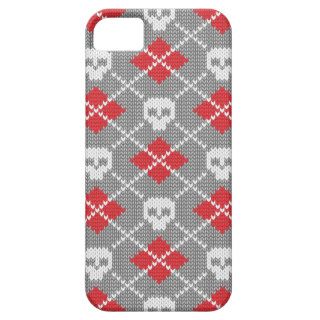 Knitted pattern with skulls iPhone 5 cases