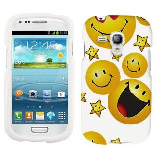 Samsung Galaxy S3 Mini Yellow Smiley Face Design Cover Case Cell Phones & Accessories