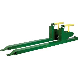 Load-Quip Aluminum Bucket Forks — 1400-Lb. Capacity, Green, Model# 29211782  Bucket Accessories