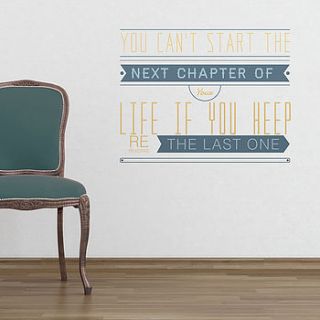 start the next chapter quote wall stickers by the binary box