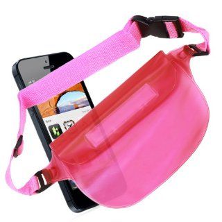 DURAGADGET Extra Secure Waterproof Protective Pouch For The New Apple iPhone 5 Mobile Phone   With Adjustable Waist Strap & Re sealable Water Tight Fastening With Added Velcro Flip Top For Added Safety   In Stylish Hot Pink   Great for Canoeing, Swimmi
