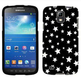 Samsung Galaxy S4 Active Silver Stars on Black Phone Case Cover: Cell Phones & Accessories